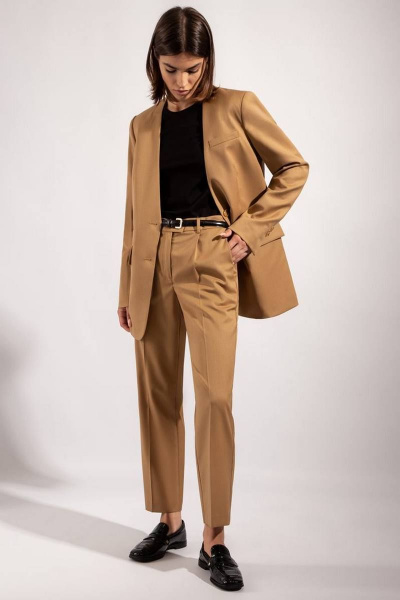 Деловые классические брюки до щиколотки из костюмной ткани PINA 40123 - фото 2