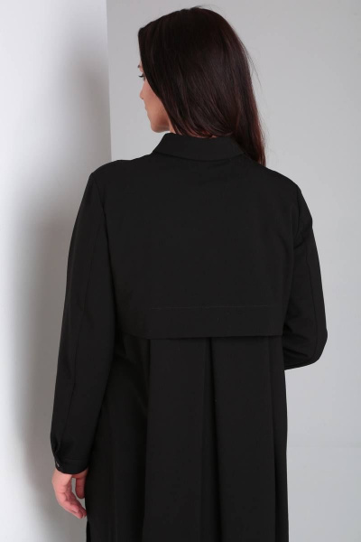Черное платье свободного кроя с воротником-стойкой Ma Vie М193ч черный - фото 7