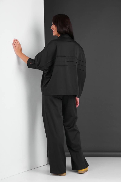 Двухпредметный костюм блузка и брюки с регулировкой Ma Vie М580 черный - фото 7