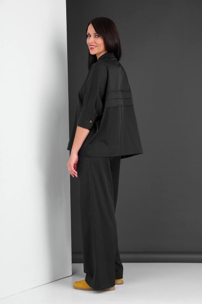 Двухпредметный костюм блузка и брюки с регулировкой Ma Vie М580 черный - фото 5