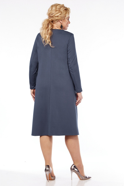 Платье А-силуэта из трикотажа с горизонтальным подрезом Algranda А3917 - фото 5