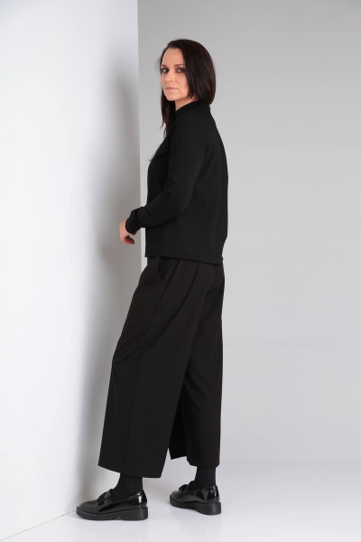 Брюки-кюлоты из костюмной ткани с эффектом запаха Ma Vie М541 - фото 3