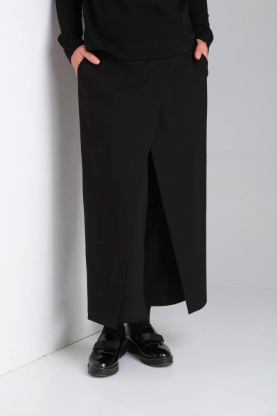 Брюки-кюлоты из костюмной ткани с эффектом запаха Ma Vie М541 - фото 5