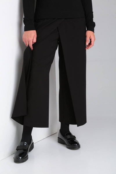 Брюки-кюлоты из костюмной ткани с эффектом запаха Ma Vie М541 - фото 4