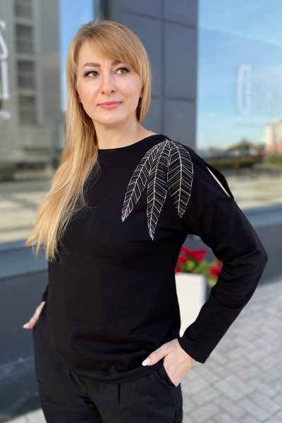 Джемпер Rumoda 2151 черный - фото 2