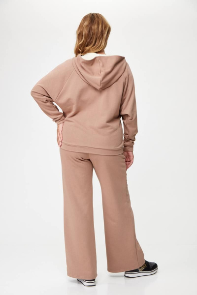 Брюки и куртка из трикотажа с вышивкой Michel chic 1356 бежевый - фото 7