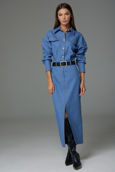 Платье N.O.W. 1300 светлый_джинс - фото 1