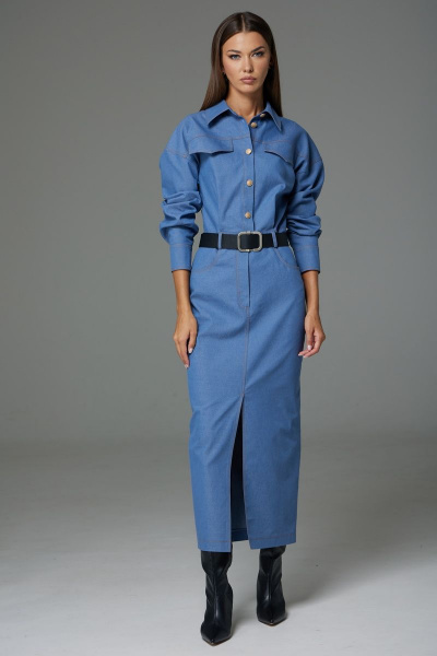 Платье N.O.W. 1300 светлый_джинс - фото 5