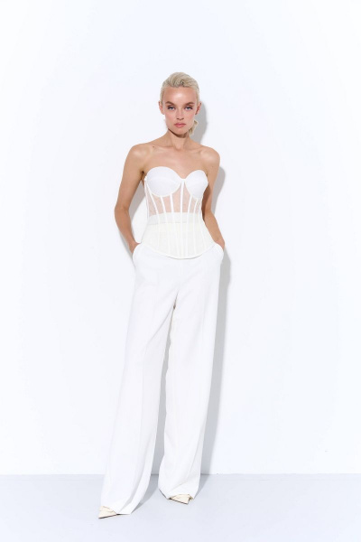 Круглогодичный белый сетчатый корсет с поролоном AG Green L0423-3 молочный - фото 5