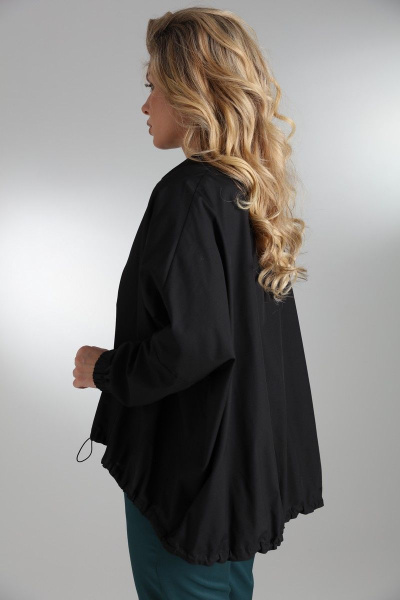 Демисезонная объёмная синяя рубашка со спущенными плечами LM ВИ1628 - фото 10