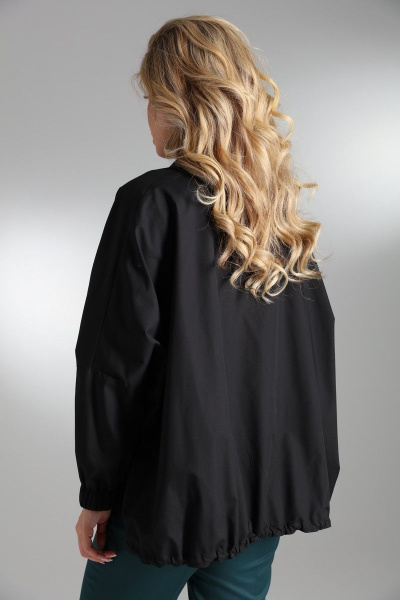 Демисезонная объёмная синяя рубашка со спущенными плечами LM ВИ1628 - фото 9