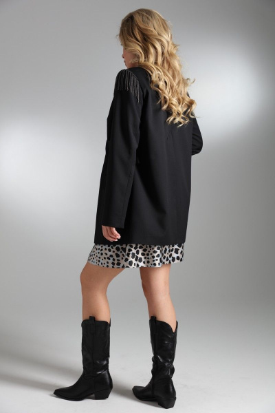 Жакет из полушерстяной ткани с цепочками и ремнями LM.Wear КТ6020 - фото 7