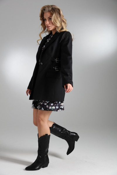 Комплект из жакета и платья с атласным блеском LM.Wear КТ6097 - фото 3