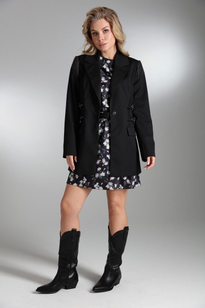 Комплект из жакета и платья с атласным блеском LM.Wear КТ6097 - фото 1