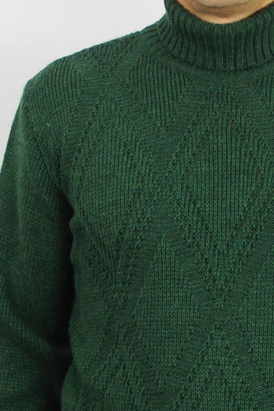 Демисезонный трикотажный зеленый свитер Полесье С3142-22 2С5237-Д43 170,176 лишайник_светлый - фото 3