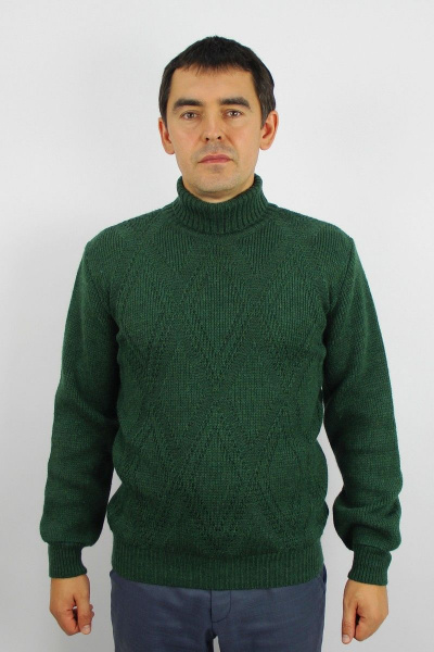 Демисезонный трикотажный зеленый свитер Полесье С3142-22 2С5237-Д43 170,176 лишайник_светлый - фото 1