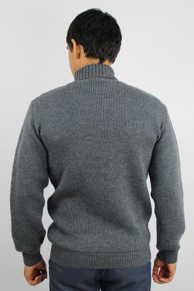 Серый демисезонный трикотажный свитер Полесье С3142-22 2С5237-Д43 182,188 мегаполис_меланж - фото 3