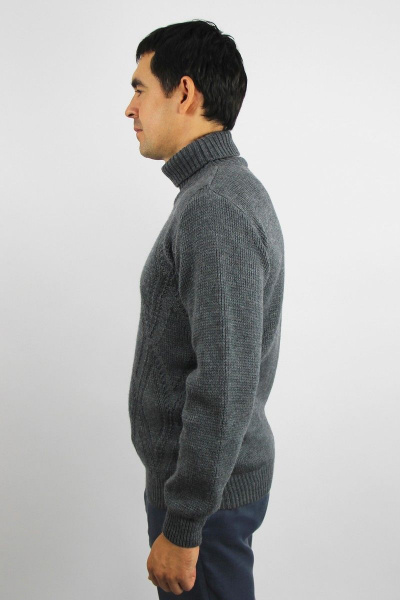 Серый демисезонный трикотажный свитер Полесье С3142-22 2С5237-Д43 182,188 мегаполис_меланж - фото 2