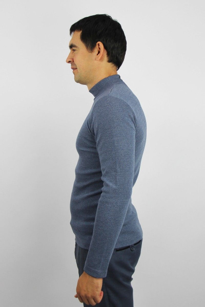 Демисезонный мужской свитер из трикотажа с воротником-стойкой Полесье С3149-22 2С5277-Д43 182,188 туча - фото 2