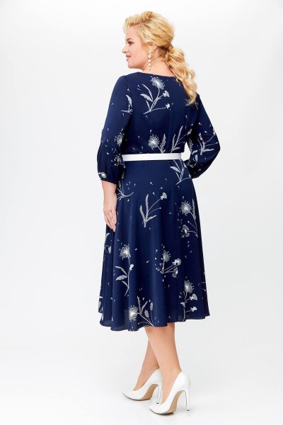 Платье синего цвета Swallow 690 синий_в_принт_одуванчики - фото 6