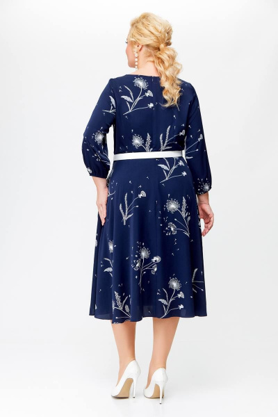 Платье синего цвета Swallow 690 синий_в_принт_одуванчики - фото 5