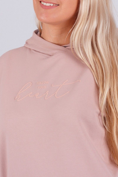 Худи из хлопкового трикотажа с капюшоном Belarusachka С4198 карамель - фото 3