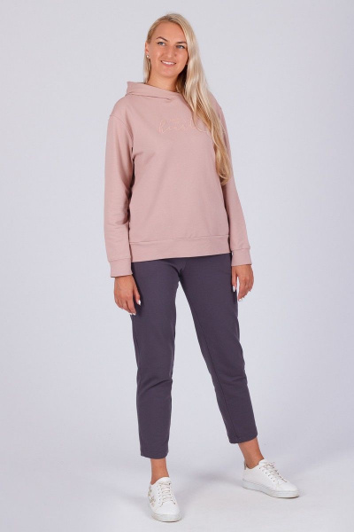 Худи из хлопкового трикотажа с капюшоном Belarusachka С4198 карамель - фото 2