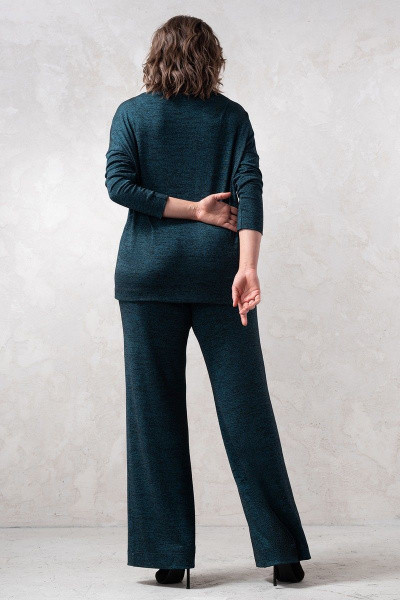 Бирюзовый трикотажный комплек 2-ка из джемпера и брюк Avanti 1596 - фото 3