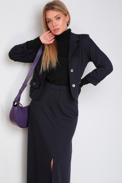 Жакет, юбка DOGGI 1633 т.синий - фото 7