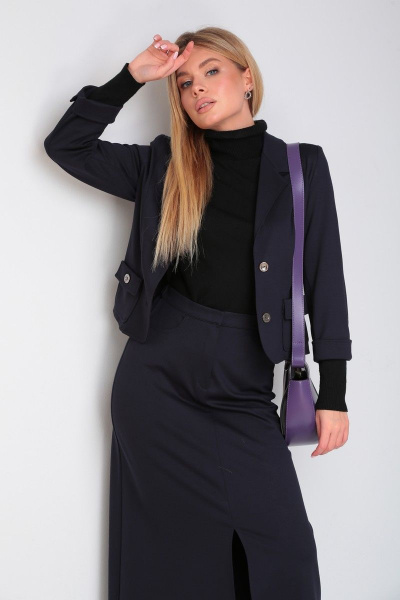 Жакет, юбка DOGGI 1633 т.синий - фото 6