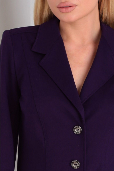 Фиолетовый костюм из трикотажа с брюками и жакетом DOGGI 2848 пурпурный - фото 8