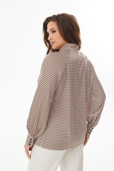 Блуза MALI 623-054 рыжий_ромбик - фото 7