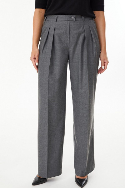 Деловой костюм брюки и жилет свободного силуэта из текстиля MALI 723-056 серый - фото 12