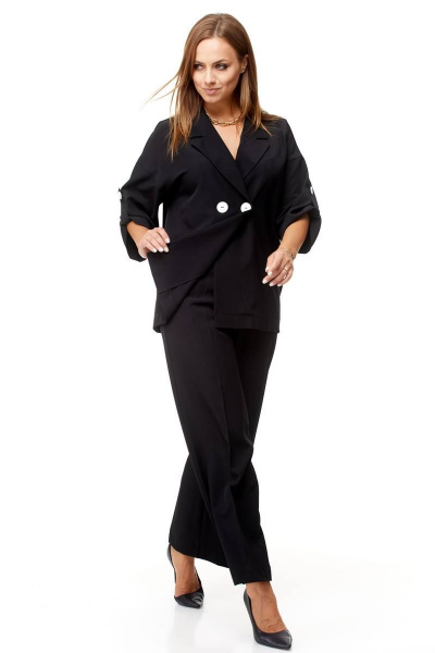 Комплект брюки палаццо и двубортный жакет на каждый день Taita plus 2329 - фото 7