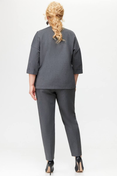 Деловой комплект блуза и брюки в демисезонном стиле DaLi 4549.1 серый - фото 2