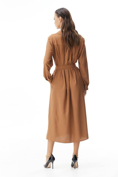 Платье миди с воротником-рубашкой и съемным ремнем Vesnaletto 3604-1 - фото 6