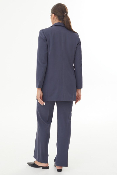 Темно-серая двойка жакет с пуговицами и классическими брюками AURA otd 9189 темно-серый - фото 4