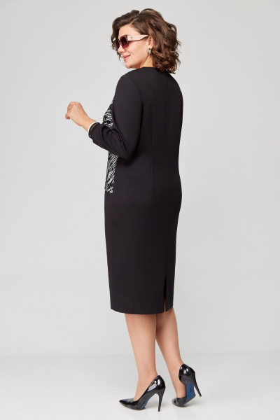 Платье Мишель стиль 1148 черно-белый - фото 2