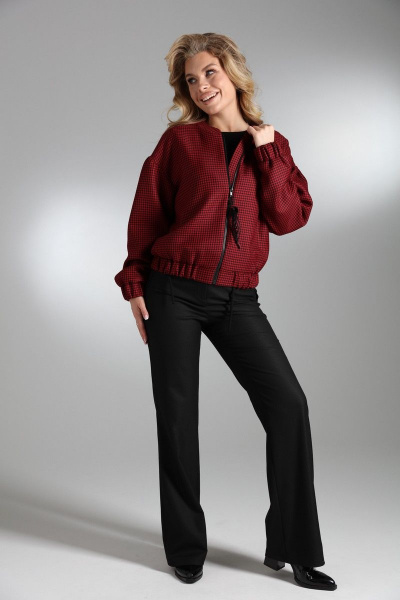 Демисезонный женский бомбер из шерсти и текстиля LM БР2600 - фото 4