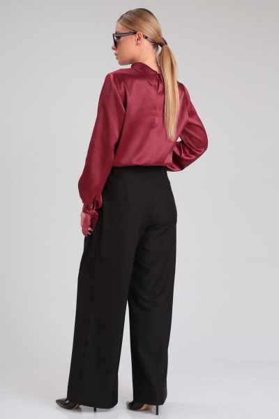 Блузка прямого силуэта из текстиля с воротником-стойкой ANIDEN 881 - фото 7