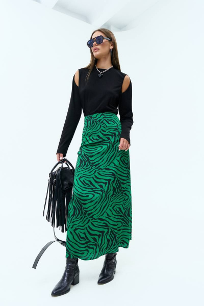 Юбка MilMil 1080-2 Мале/зеленый_принт_зебра - фото 6