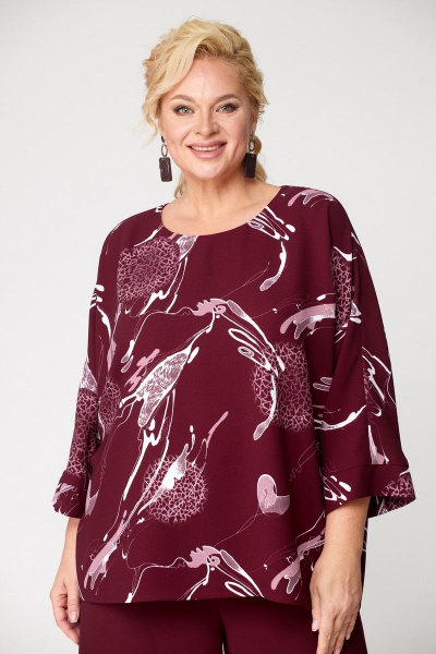 Бохо блуза свободного кроя с застежкой и манжетами Angelina & Сompany 886 - фото 7