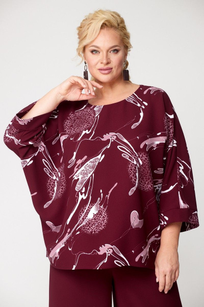 Бохо блуза свободного кроя с застежкой и манжетами Angelina & Сompany 886 - фото 5