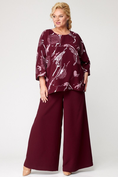 Бохо блуза свободного кроя с застежкой и манжетами Angelina & Сompany 886 - фото 3