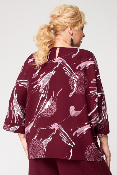 Бохо блуза свободного кроя с застежкой и манжетами Angelina & Сompany 886 - фото 2