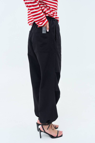 Джинсы с фиксаторами на резинке и защипами в коленях MilMil 1086-2-23 Родос/черный - фото 5