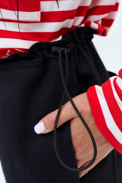 Джинсы с фиксаторами на резинке и защипами в коленях MilMil 1086-2-23 Родос/черный - фото 4