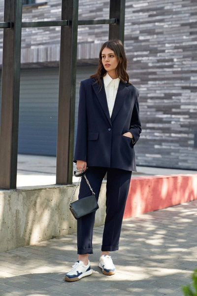 Брюки, жакет Lokka 1243 темно-синий - фото 7