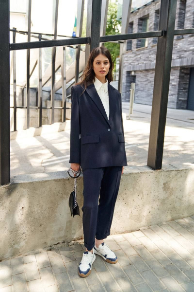 Брюки, жакет Lokka 1243 темно-синий - фото 6