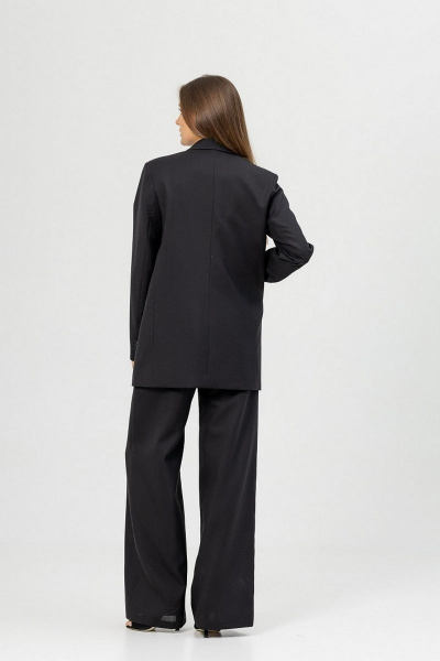 Деловой костюм из шерсти с прямым жакетом Atelero 1062Ш черный - фото 3